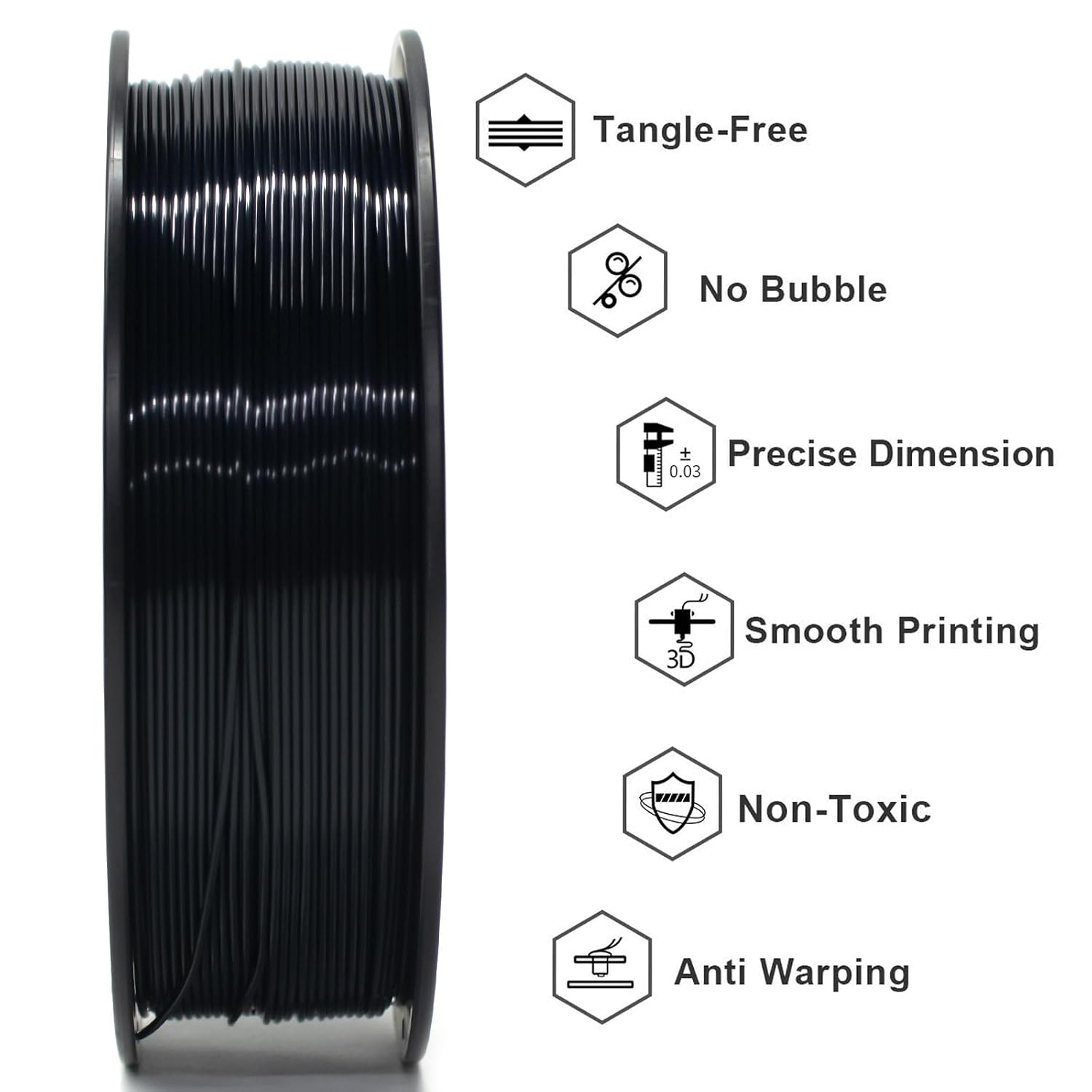 Silk PLA Filament 1.75mm for 3D Printer, Metal-Like Shiny 3D Filament 1kg (2.2lbs) 1 Spool, Dimensional Accuracy +/