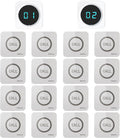 Restaurant Pager System 2 Receivers & 16 Waterproof Call Buttons