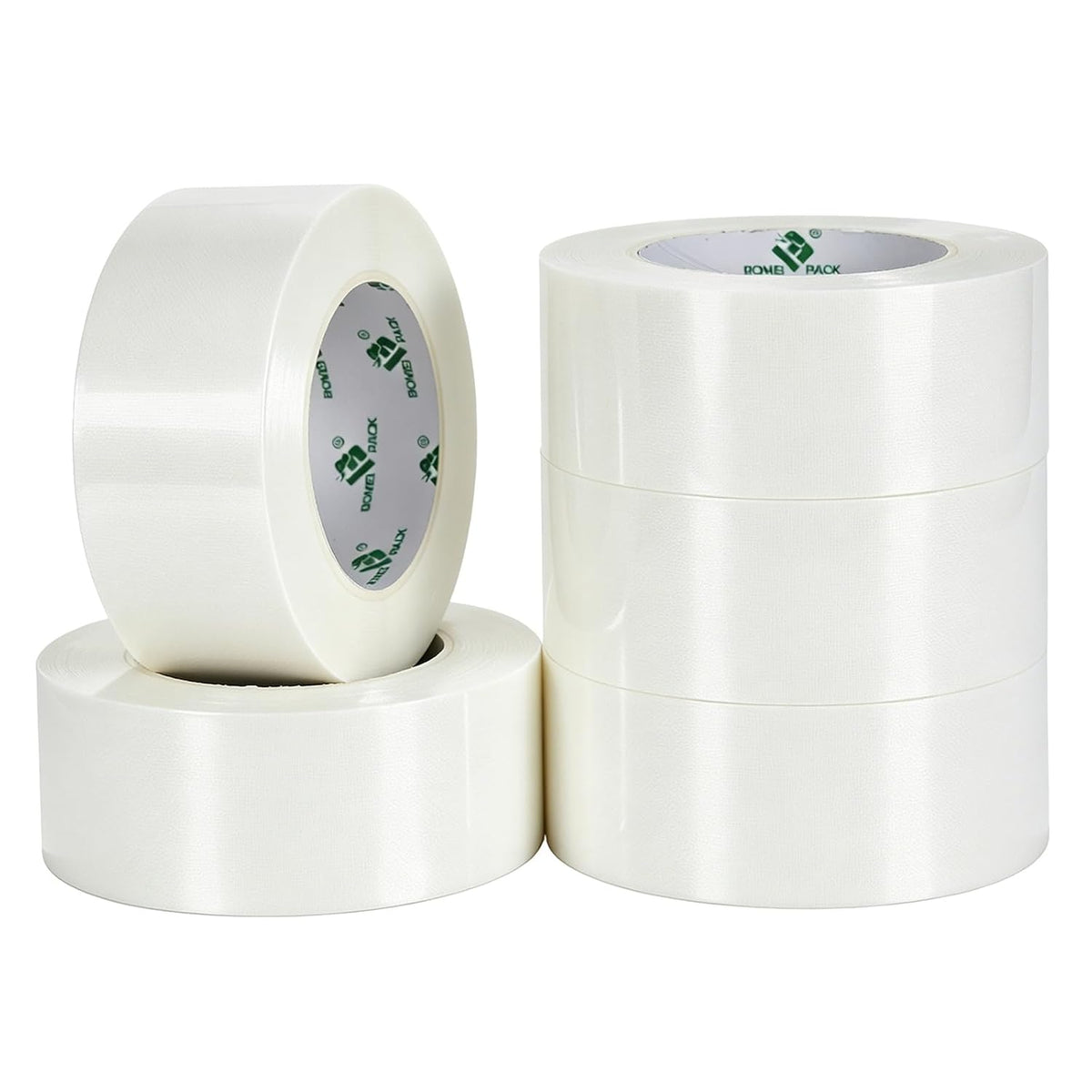 5-Pack White Duct Tape Heavy Duty - 2 inches x 35 Yds