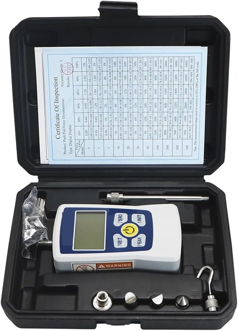 Digital Force Gauge Portable Digital Push Pull Force Gauge Force Test Equipment Dynamometer 1% High Accuracy Am，50N 1