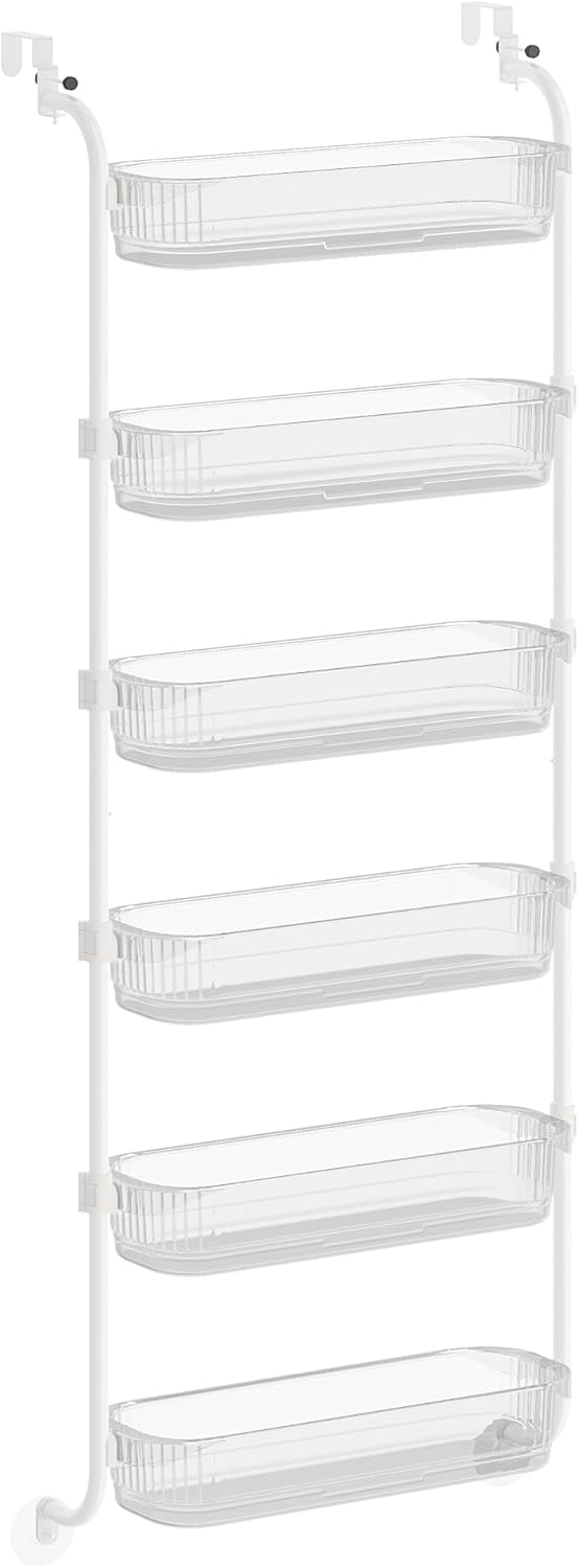 SONGMICS Over the Door Pantry Organizer, 6-Tier Kitchen Pantry Door Organizer with Adjustable Tall Baskets, Hanging