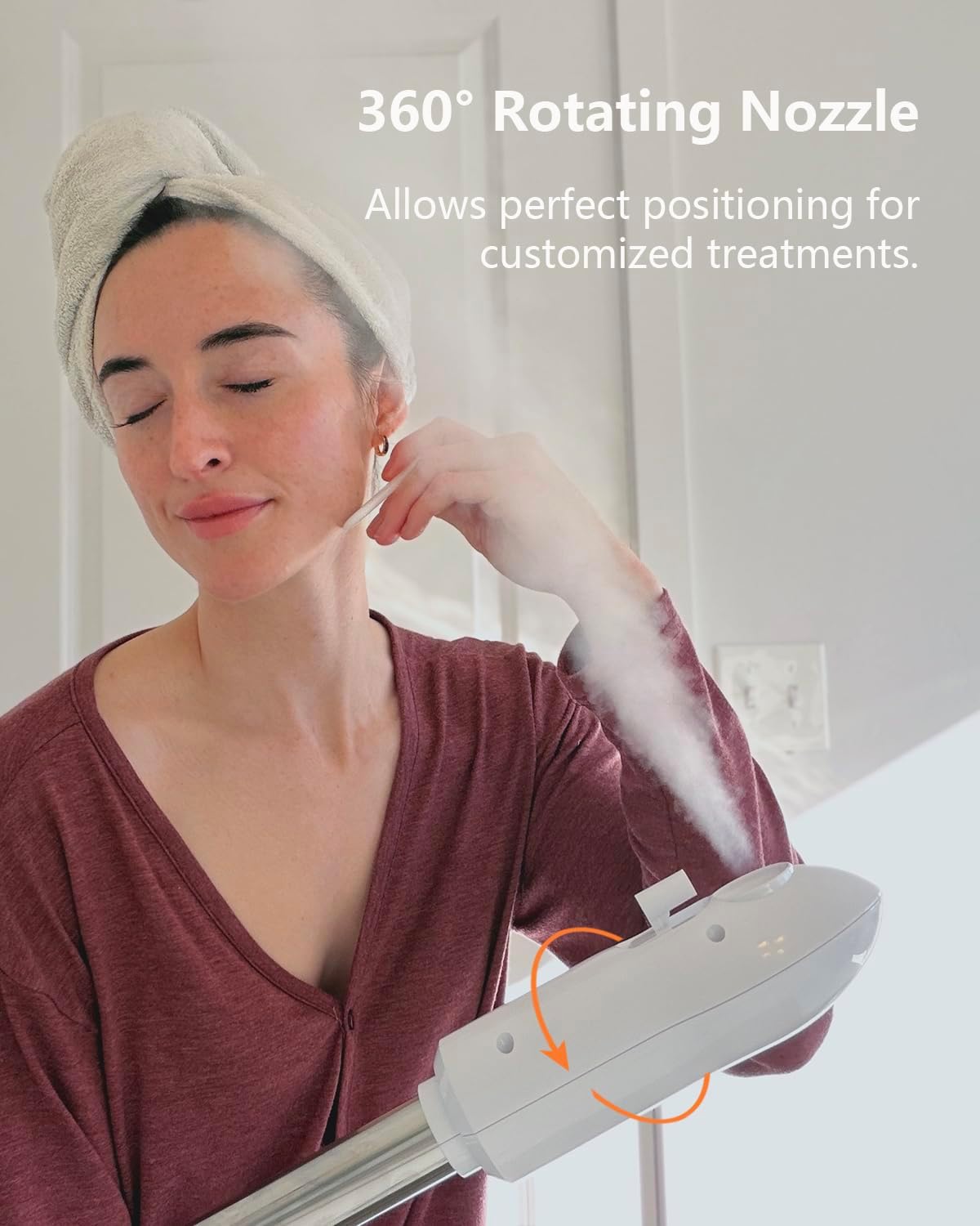 Professional Facial Steamer with 5X LED Magnifying Lamp 2 in 1 | Esthetician Face Steamer for Facial Deep Cleansing