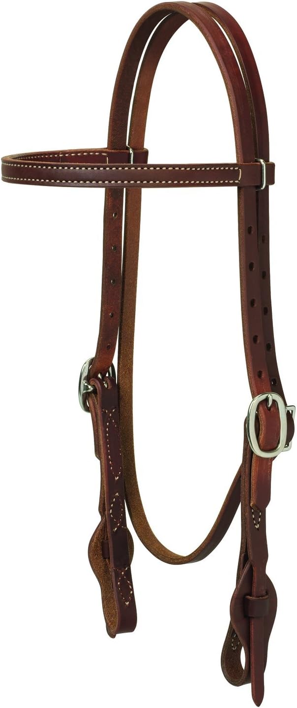 Weaver Leather Working Tack Quick Change Browband Headstall, Golden Chestnut, 1 Count (Pack of 1)