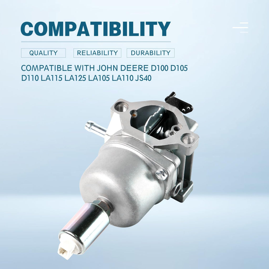 Carburetor Compatible with John Deere D100 D105 D110 LA115 LA125 LA105 LA110 JS40 L1742 1742HS S17 Lawn Tractor Replace 697203 594593 17hp 19hp 21hp Nikki Carb