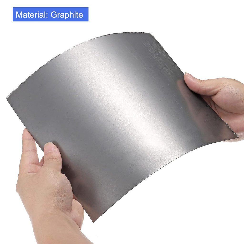 PATIKIL Flexible Graphite Foil Graphite Gasket Sheet Graphite Foil Sheet 250x200x0.5mm, Pack of 5