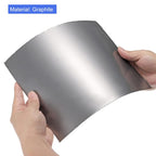 PATIKIL Flexible Graphite Foil Graphite Gasket Sheet Graphite Foil Sheet 250x200x0.5mm, Pack of 5