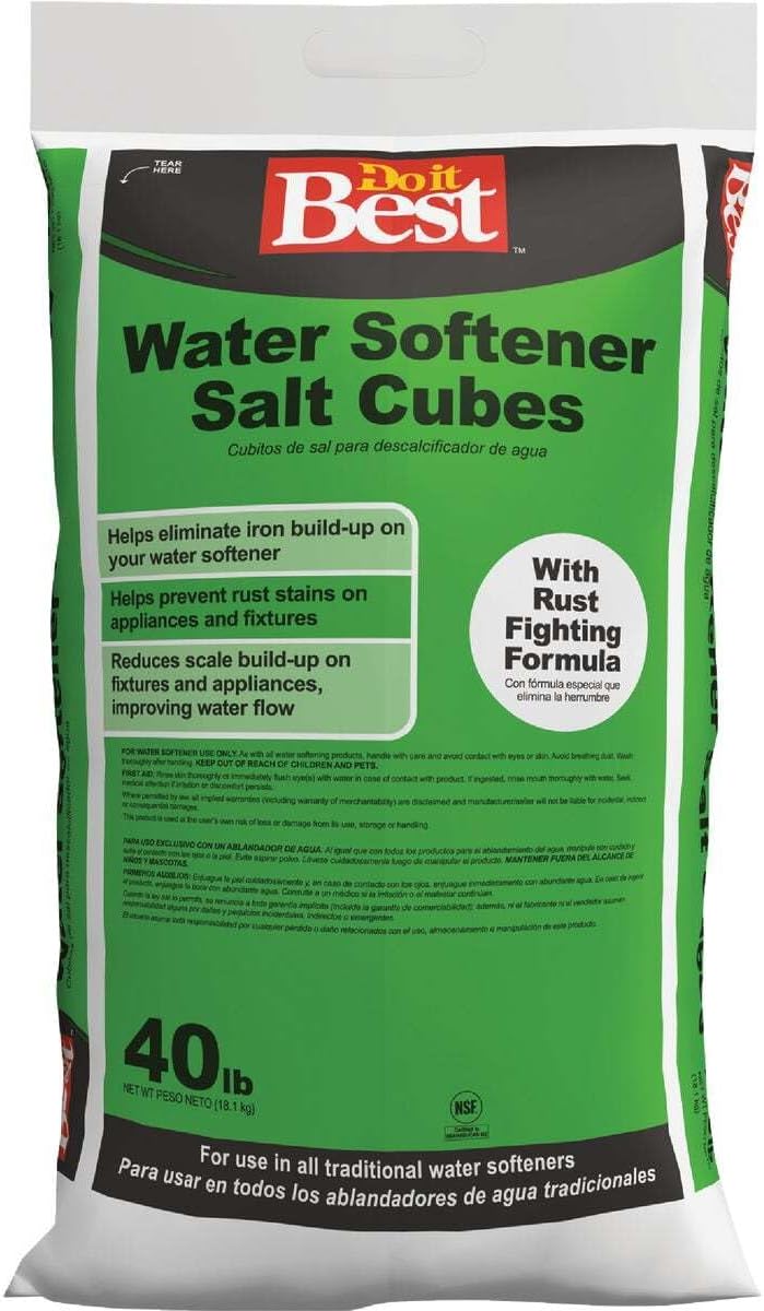 Do it Best 766436 40 Lb. Water Softener Salt Cubes with Rust Remover