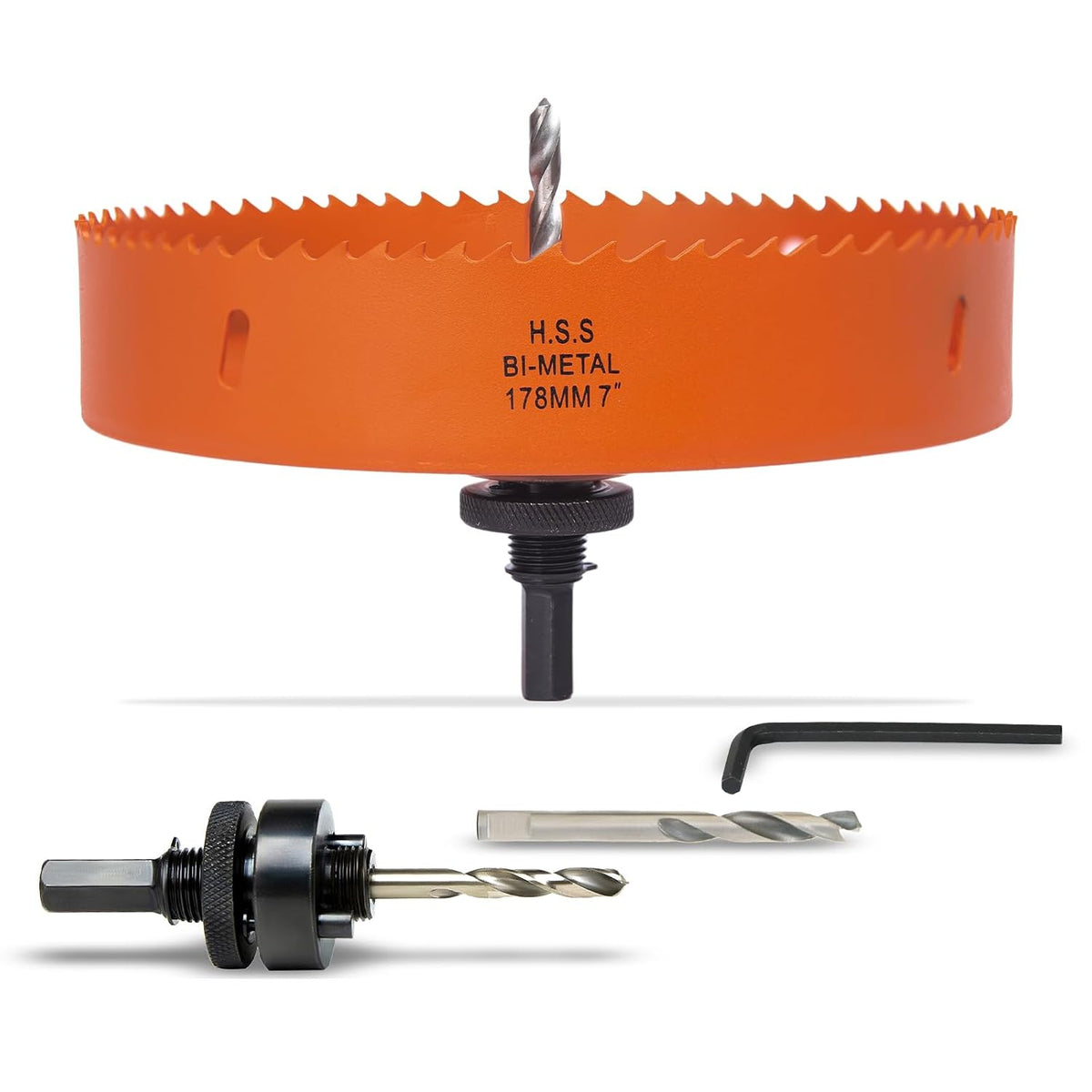7 inch Hole Saw for Wood, Metal, Plastic & Drywall, with Arbor