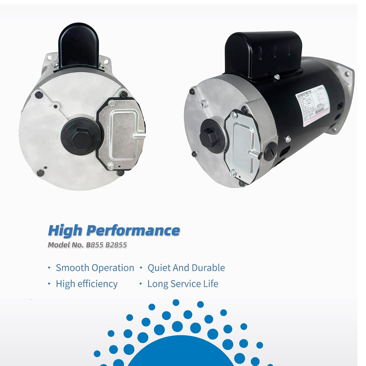 B855 2HP Pool Pump Motor Replaces Century Regal Beloit AO Smith B2855