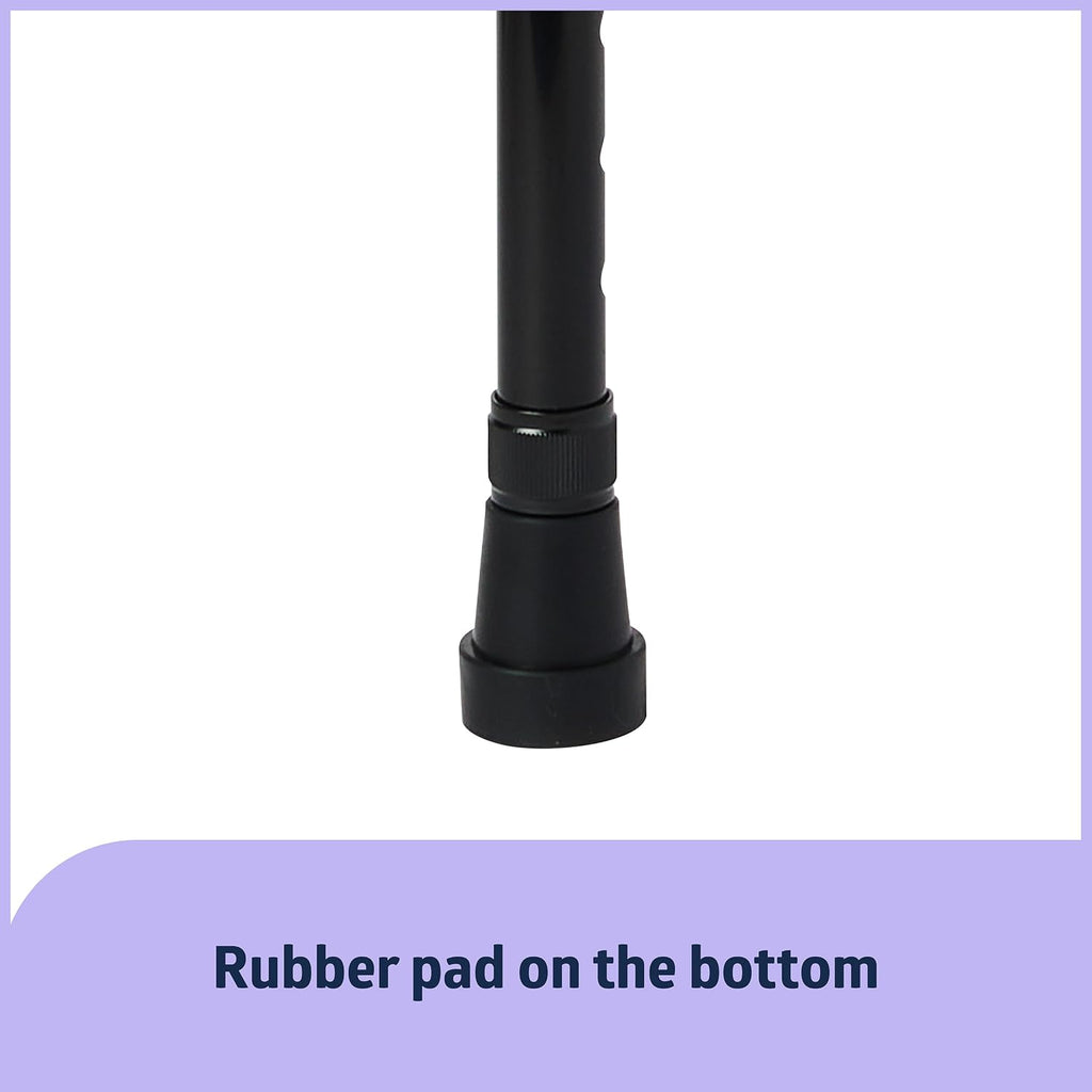 Aluminum Cane Walking Aid is Portable & Lightweight, Helps Seniors & Adults with Balance, Knee Injuries, Leg Surgery