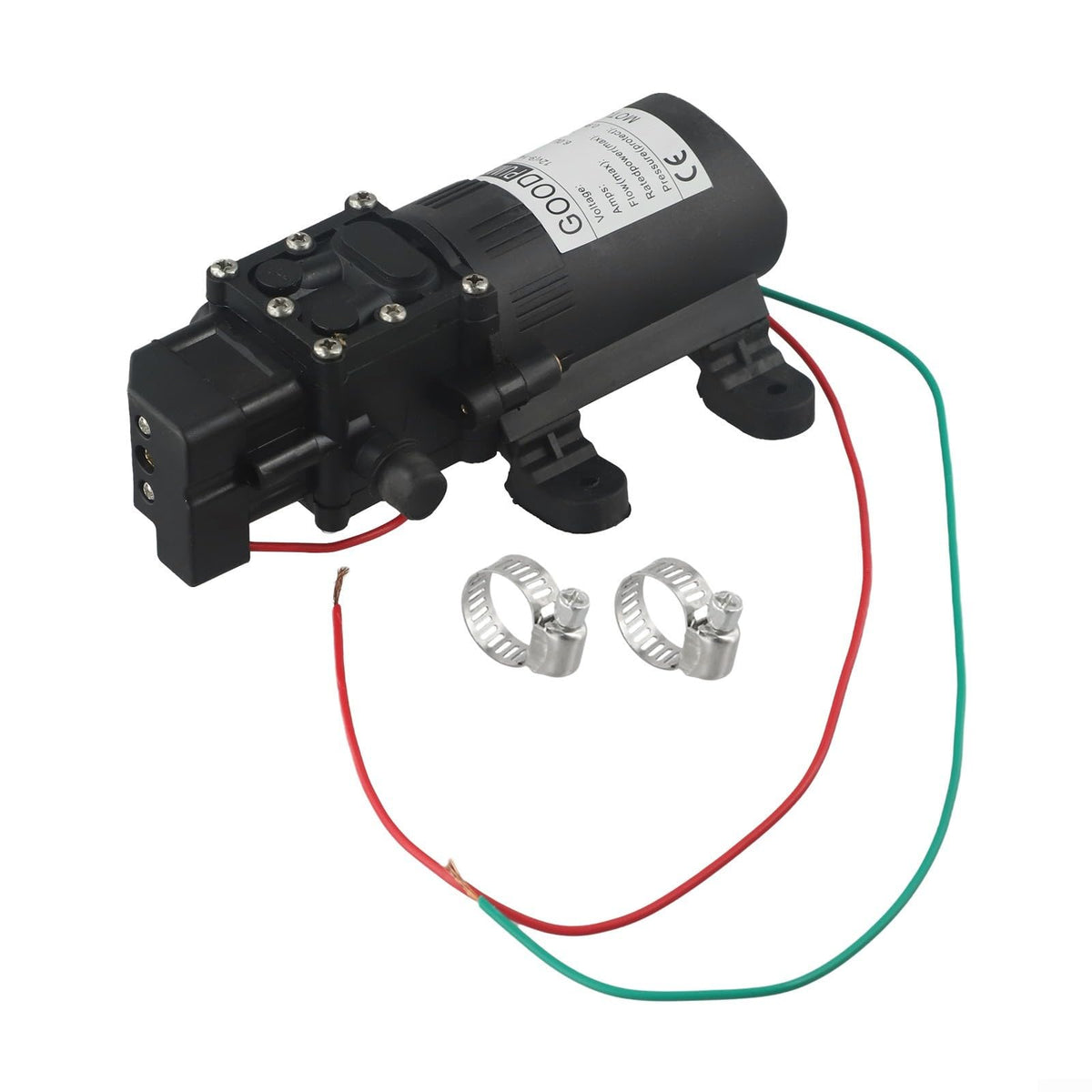 12V Diaphragm Water Pump 1.5GPM 80PSI Self Priming