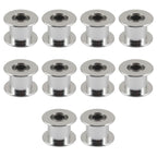 (Pack of 10)20 Teeth 5mm Bore 10mm Width Belt Silver Tone GT2 Idler Pulley Aluminum Alloy Toothless Timing Belt Pulley Wheel for 3D Printer Accessory