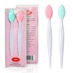 Lip Scrub Brush,Lip Scrubber Exfoliator,Double-Sided Silicone Lip Exfoliating Tool,Gentle Lip Exfoliator Scrubber