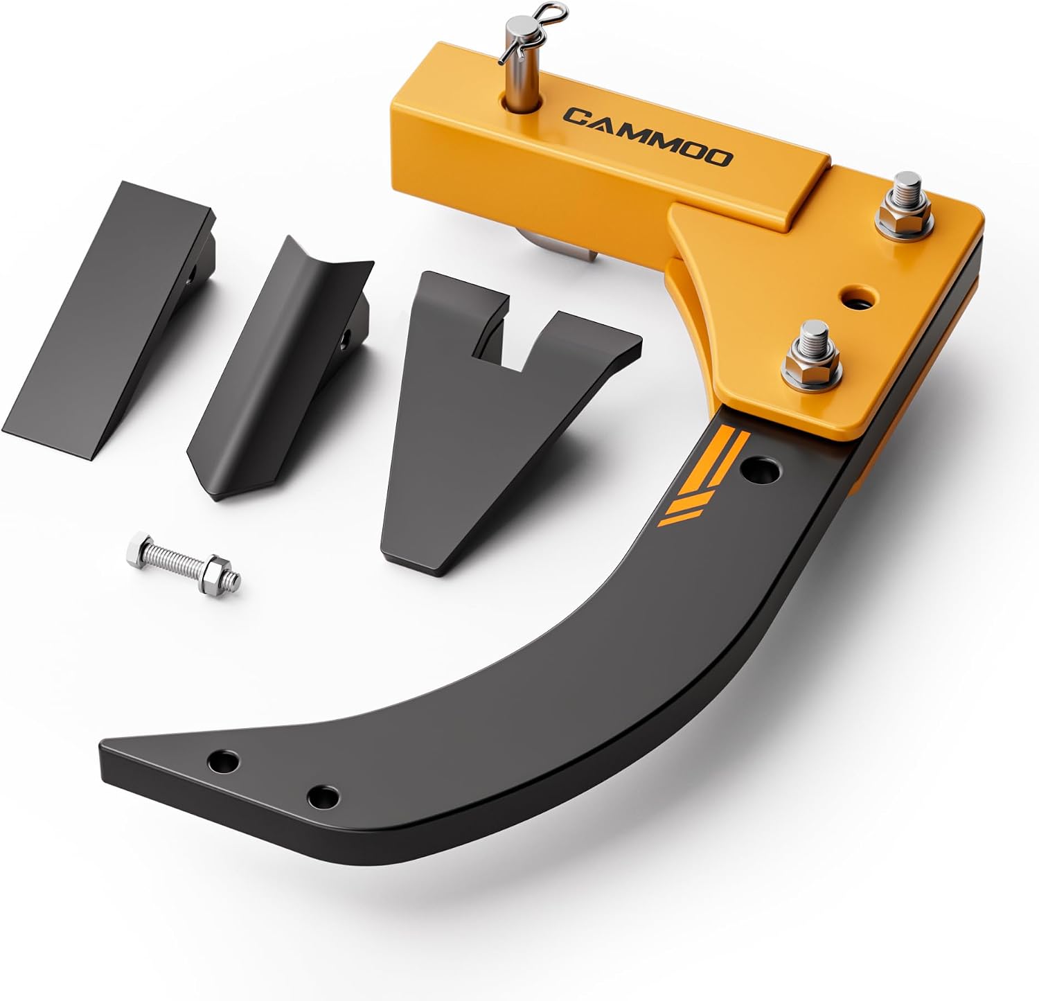 Hitch Mounted Trencher Ripper, Yellow | Alloy-Reinforced 2" Receiver, 3-in-1 Teeth Set, 3-Point Trench