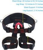 Climbing Harness, Protect Waist Safety Harness Gear, Wider Half Body Harness for Roofing Fire Rescuing Rock Climbing