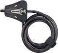 Black Python Bike Lock with Key, Adjustable Metal Cable Lock has a Weather Resistant Vinyl Coating for Outdoor