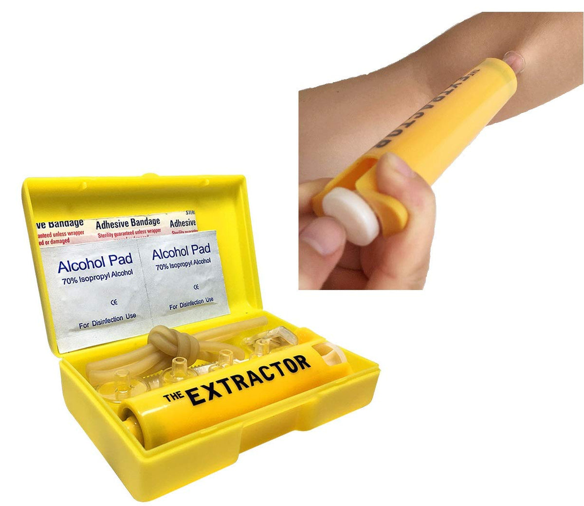Insect Bug Bee Sting Snake Bite Venom Extractor Suction Kit Tool Pump First Aid Safety Fast Emergency for Hiking