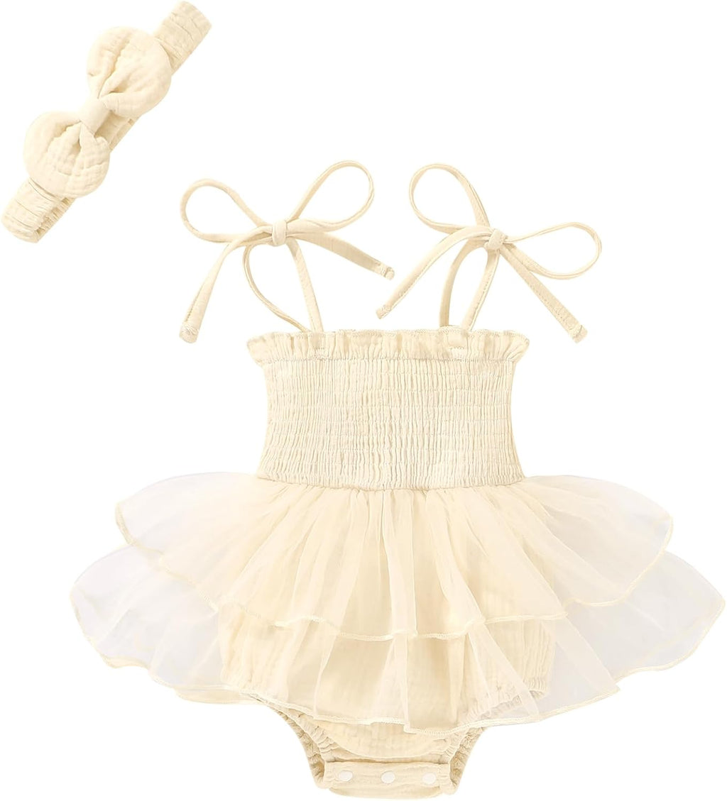 Toddler Baby Girl Summer Clothes Sleeveless Tulle Romper Dress