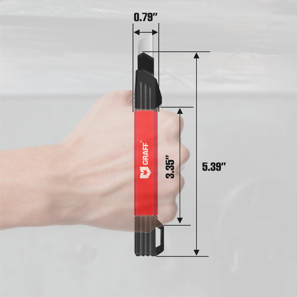 Small Retractable Utility Knife, 9mm Snap-Off Cutter with SK5 Blades – Heavy Duty Razor Knife for Carpet, Drywall