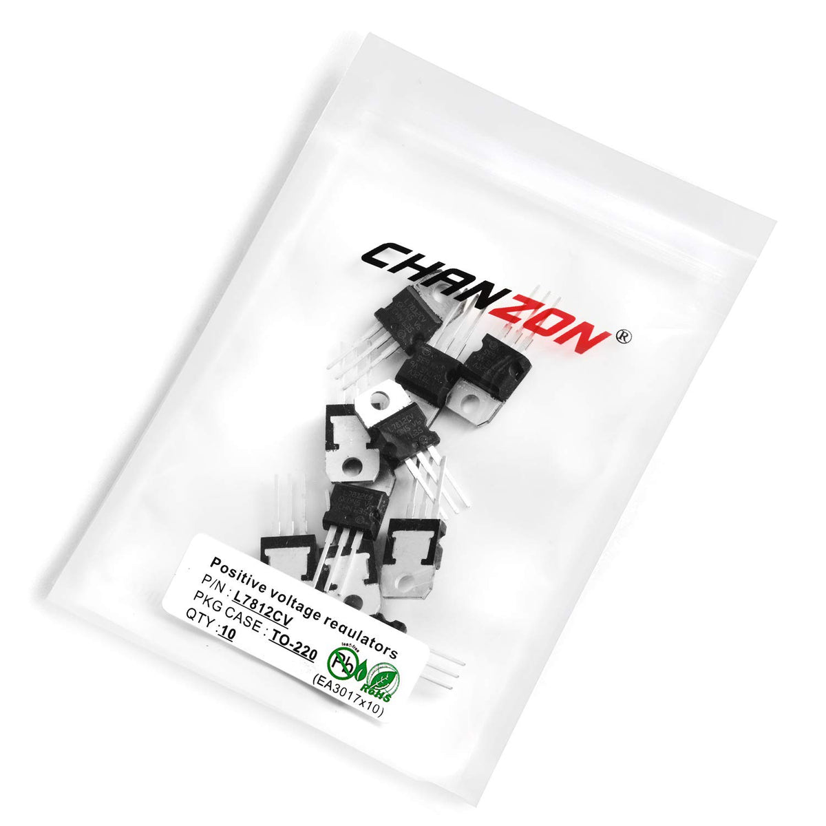 Chanzon 10pcs L7812CV TO-220 Positive 12V Fixed Voltage Regulator IC
