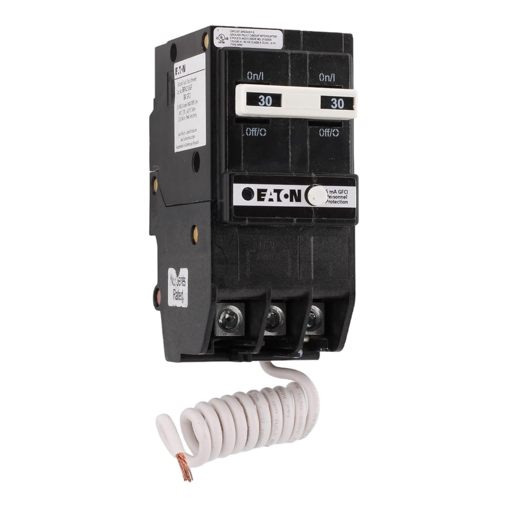 CUTLER-HAMMER BRN230GF 30 Amp Double Pole Circuit Breaker - GFCI Protection, 120/240V, Pigtail Neutral, UL Listed (1)