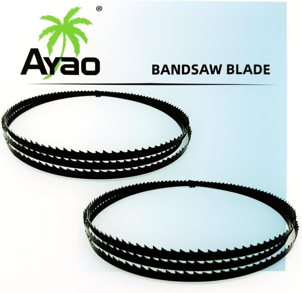 AYAO 59-1/2-Inch X 1/4-Inch X 6TPI Bandsaw Blades to Fit Ryobi, B&D, Craftsman, Tradesman, Pro-Tech, Collins Skil and Wen BA3959 9" Band Saws (2 Pack)