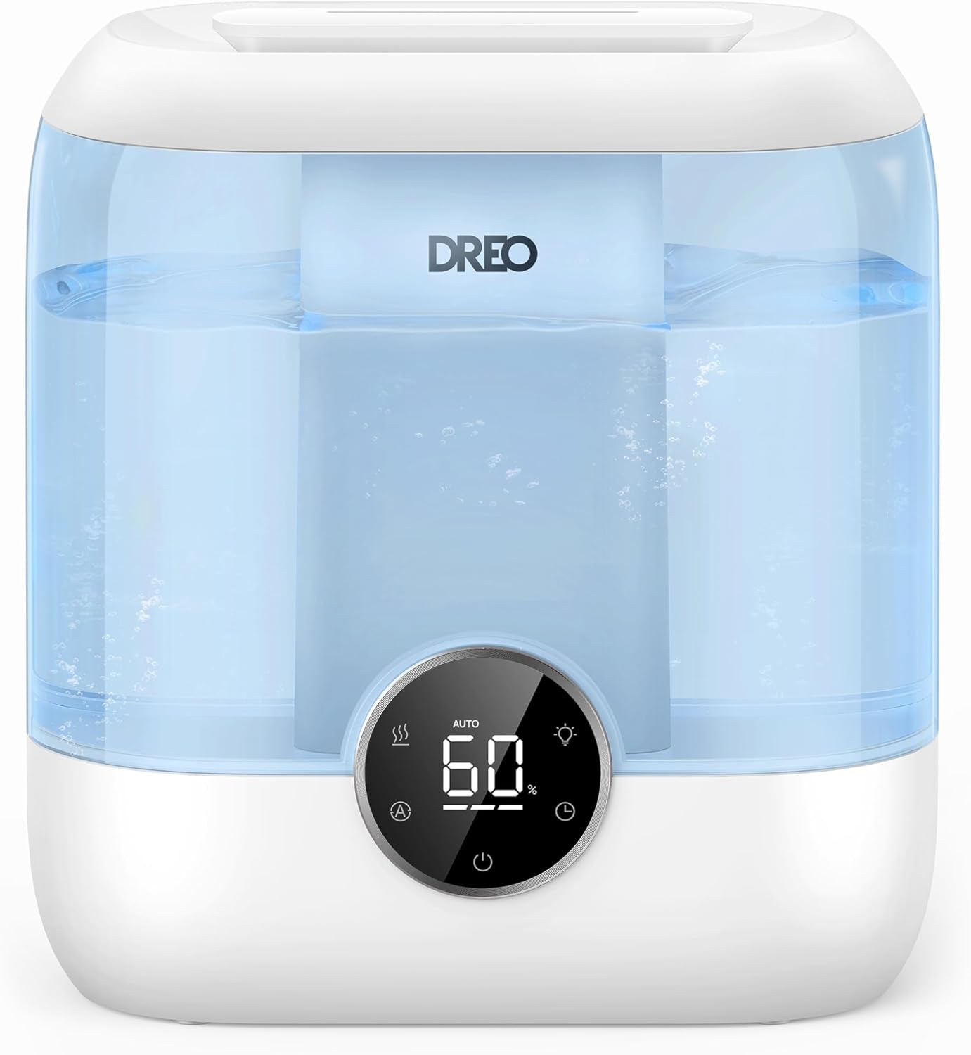 Humidifiers for Bedroom, 6L Top Fill Supersized Cool Mist Humidifier for Large Room, 60 Hour Runtime, Quiet