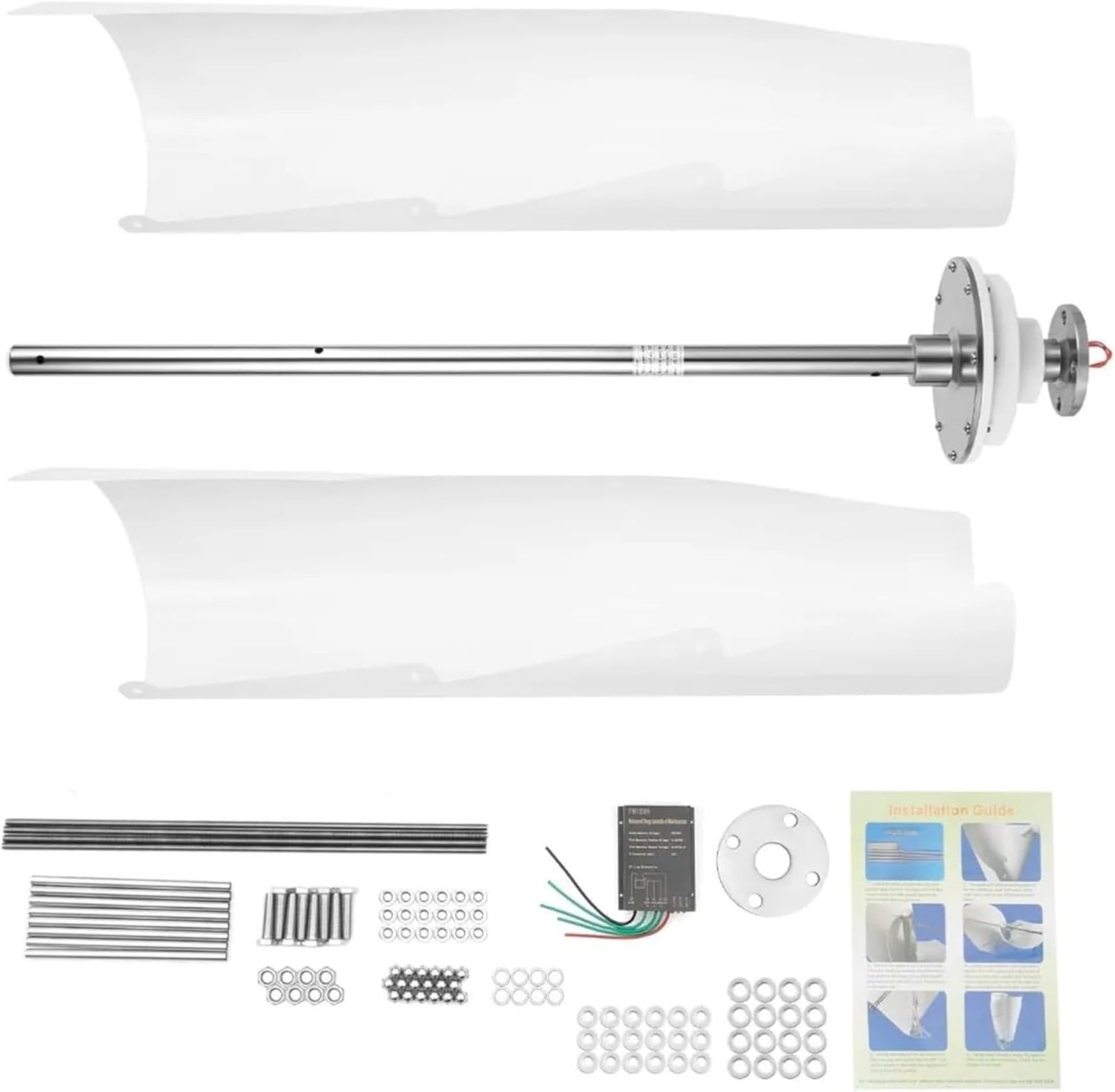 12V 400W Vertical Axis Wind Turbine Generator Kit MPPT Controller | Converts wind energy into electrical power for