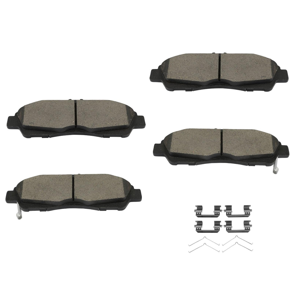 Front Ceramic Brake Pad Set ACZCR Brake Pads w/Hardware:D1896-9124