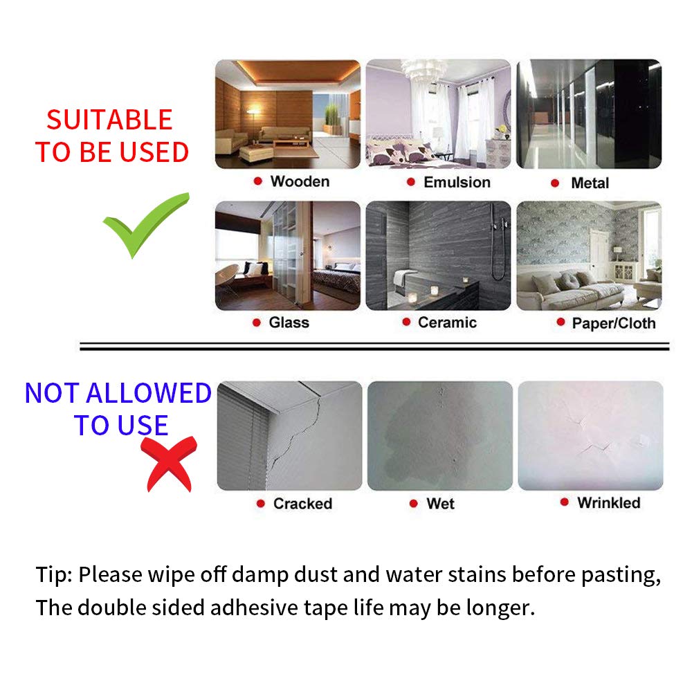 5mm/10mm x 25M Double Sided Transparent Acrylic Tape