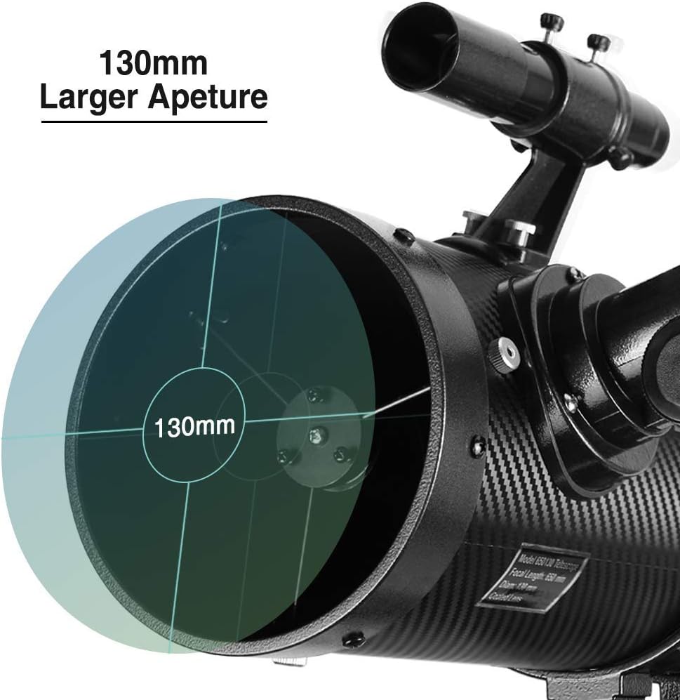 Telescope 130EQ Newtonian Reflector Telescopes for Adults, Professional Telescopes for Adults Astronomy, Comes with
