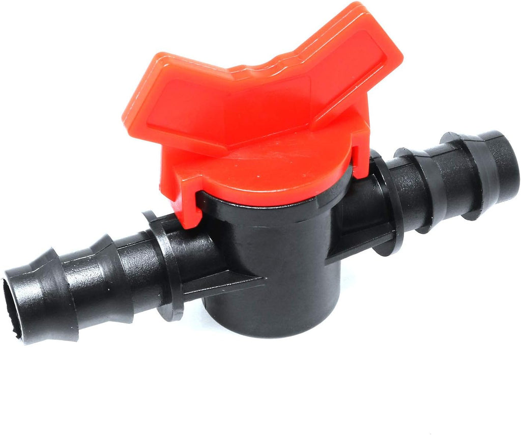 DGZZI Barbed Ball Valve 4PCS 1/2-Inch ID In-Line Ball Valve Shut-Off Switch with Hose Barb for Drip Irrigation and Aquariums