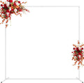 6.6FTx6.6FT White Wedding Arch Backdrop Stand Square Metal