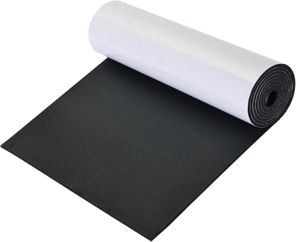 1/8" Thick, 12" x 59" Neoprene Foam Sheet with Adhesive