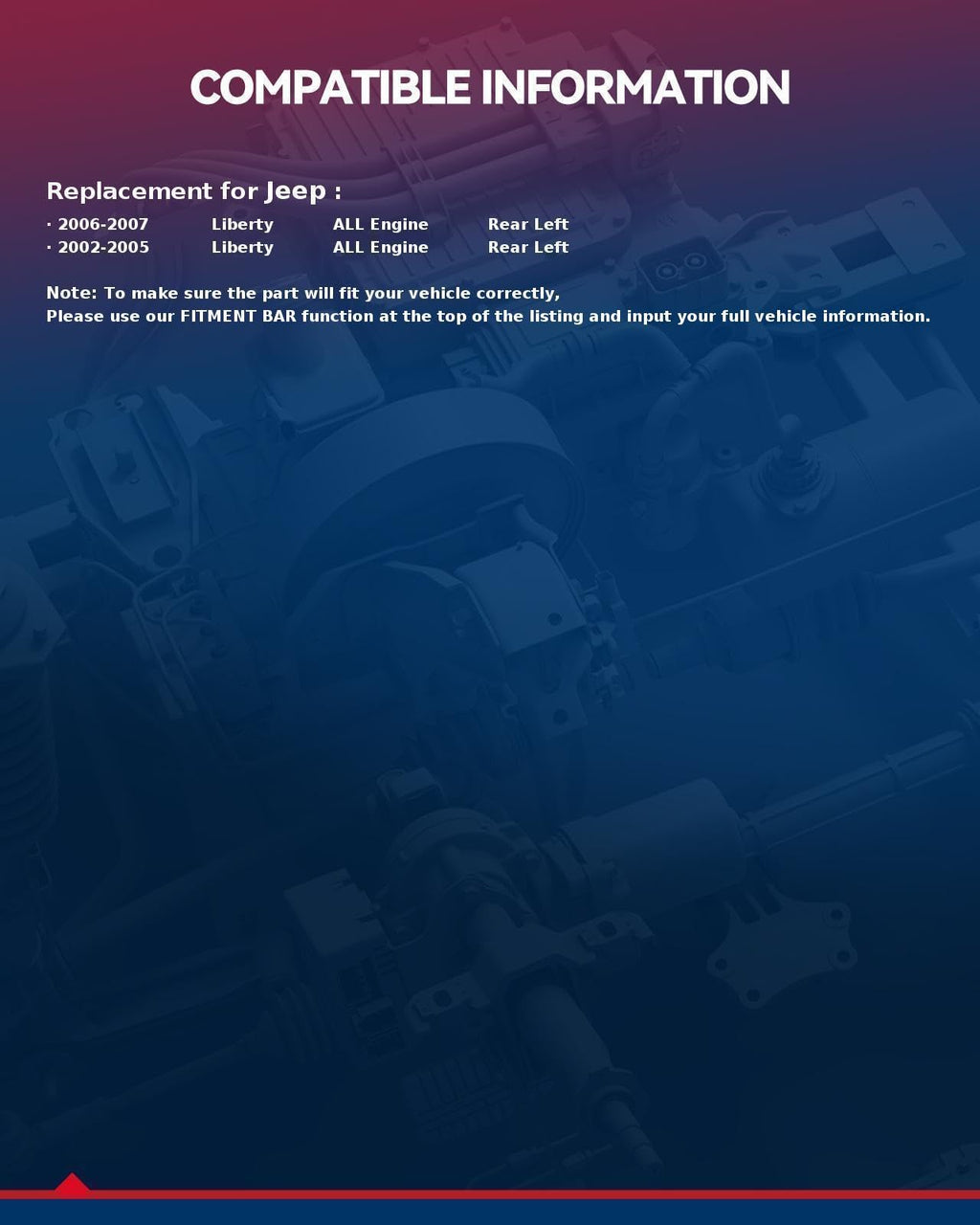 KAX 748-569 Power Window Regulator and Motor Assembly Compatible with 2002-2007 Jeep Liberty Rear Left Driver Side