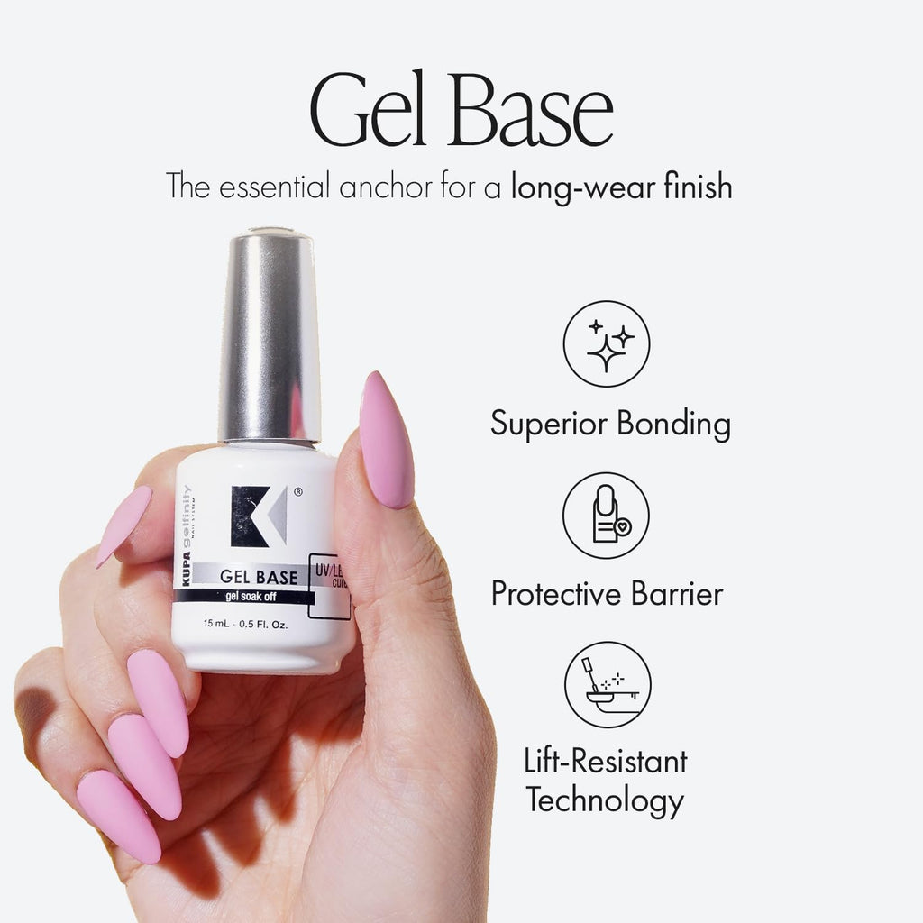 Gelfinity Base Coat & Glossy Top Coat Duo Set, No-Wipe, Long-Lasting Soak-Off Formula, Chip-Resistant, UV/LED Gel