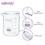 4PCS 500ml 3.3 Borosilicate Glass Beaker Mug, LVAT002
