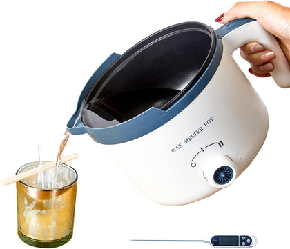 Electric Wax Melter for Candle Making with Pouring Spout, Non-Stick Small Candle Melting Pot