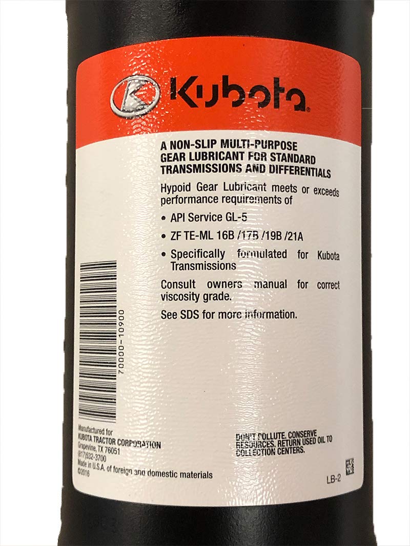 Kubota Gear Lubricant HD SAE 80W-90