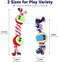 Rope Tennis Ball Toys for Aggressive Chewers, Durable Cotton Rope Tennis Ball Chew Toys for Small, Medium Dogs
