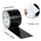 1Pack 3inch Duct Tape Heavy Duty Waterproof Black 9Mil 20Yds