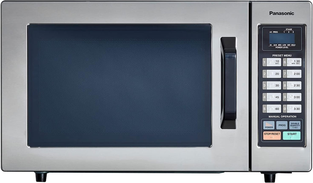 NE-1054F Compact Light-Duty Countertop Commercial Microwave Oven with 10 Programmable Memory and Touch Screen