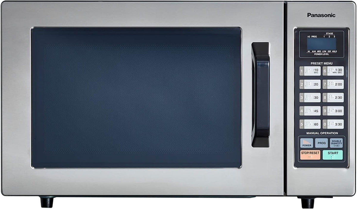 NE-1054F Compact Light-Duty Countertop Commercial Microwave Oven with 10 Programmable Memory and Touch Screen