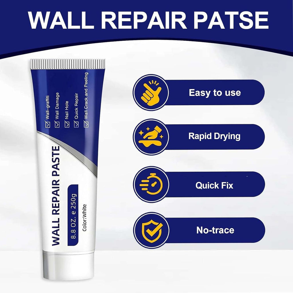 Drywall Repair Kit – Wall Repair Paste for Cracks & Holes, Fast-Drying Spackle with Scraper & Sandpaper