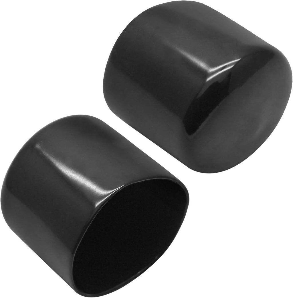 Bonsicoky 12Pcs Round PVC End Caps, 1-3/8" (35mm), Black