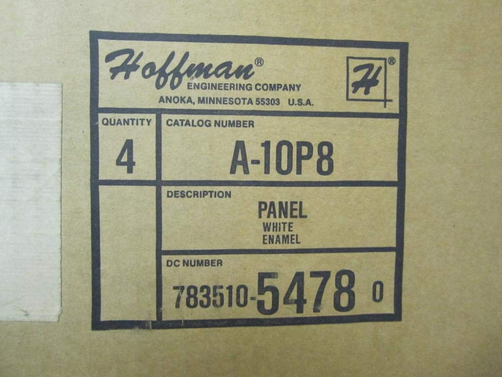 Hoffman A-10P8 White Back Panel A10P8 (Pack of 4)