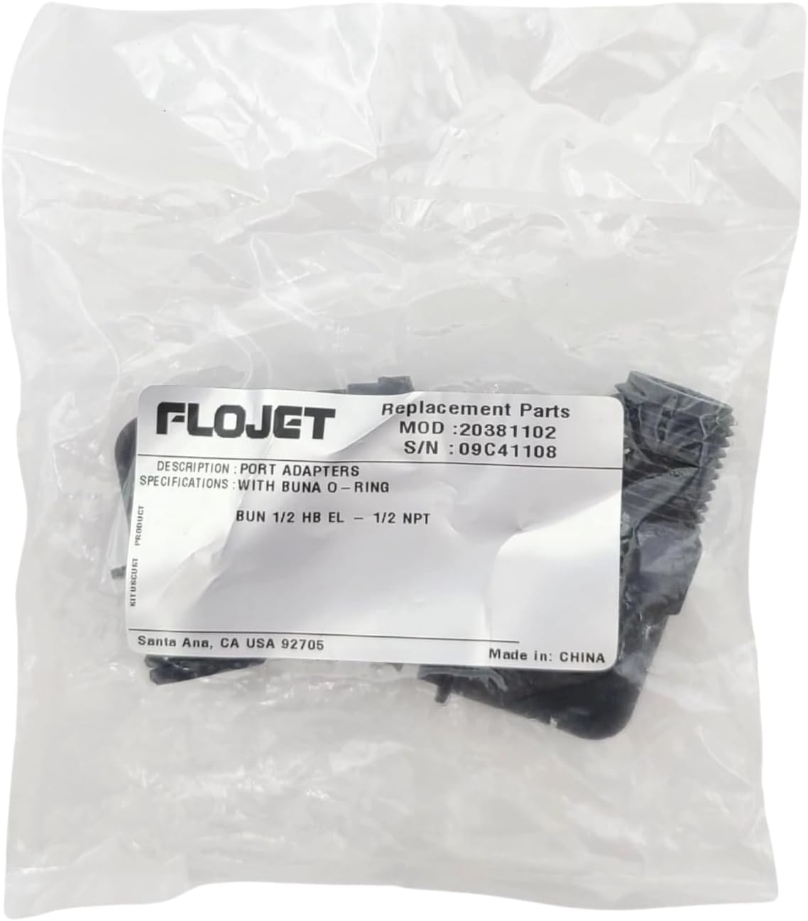 Flojet 20381-102 1/2" Hose Barb and 1/2" NPT Pump Fittings, 2-Pack