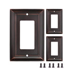Light Switch Cover Plate，3 Pack bronze outlet covers