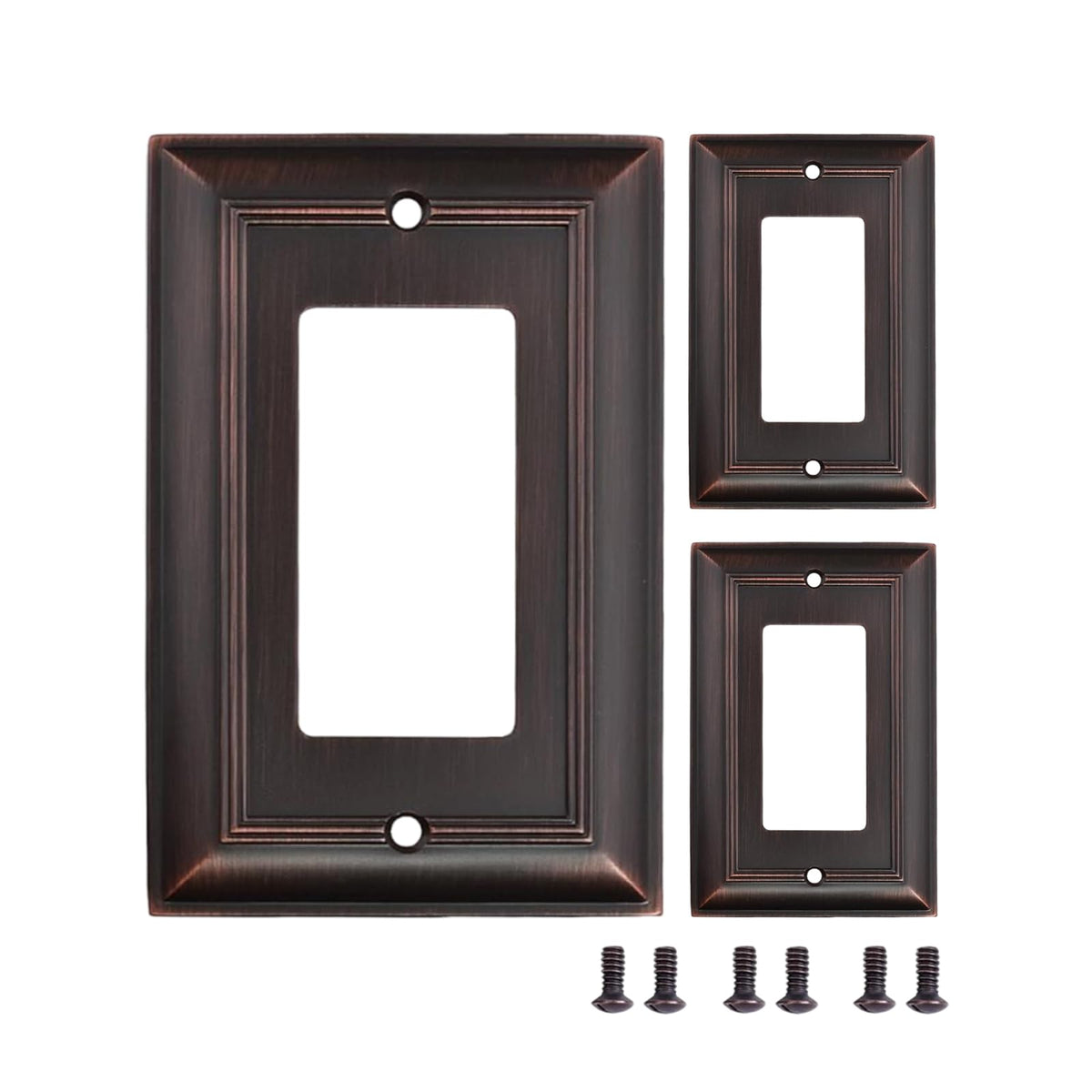 Light Switch Cover Plate，3 Pack bronze outlet covers