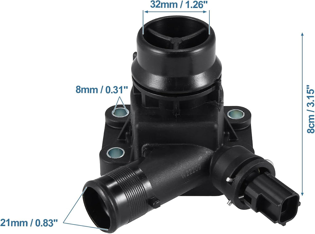 X AUTOHAUX Thermostat Housing Assembly LR006071 Engine Coolant Thermostat Housing Assembly for Volvo XC60 S60 V60 S80 V70 XC70 for Land Rover LR2